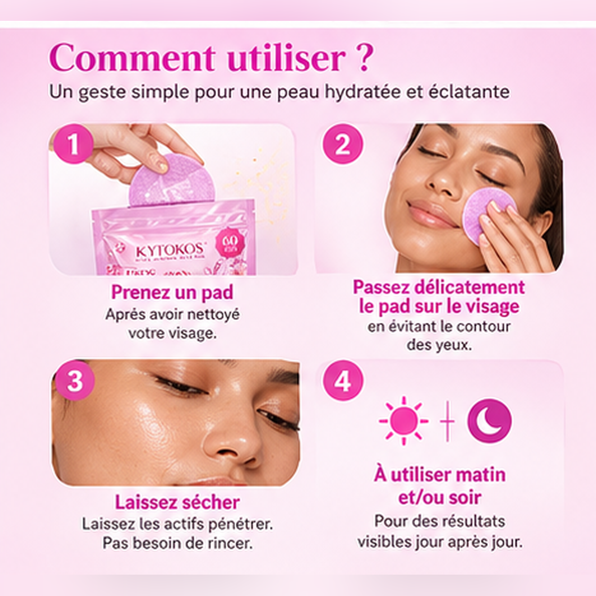 Pads hydratant éclat