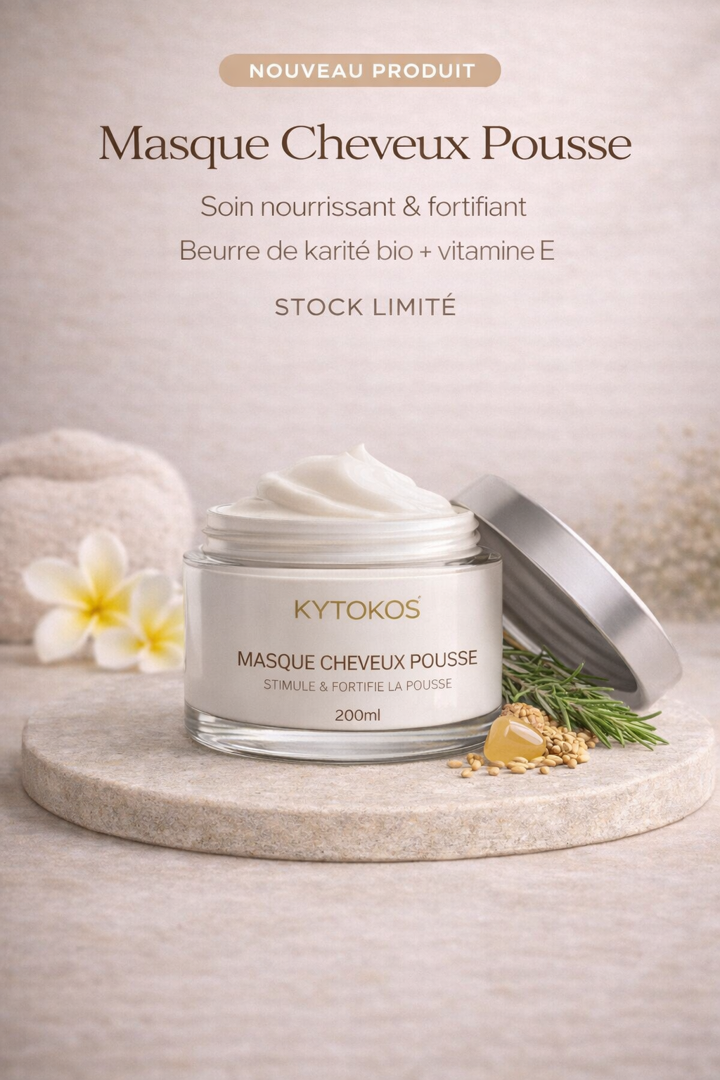Masque Cheveux Pousse – Soin Nourrissant & Fortifiant